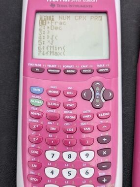 Texas Instruments Pink Graphing Calculator TI-84 Plus Silver Edition